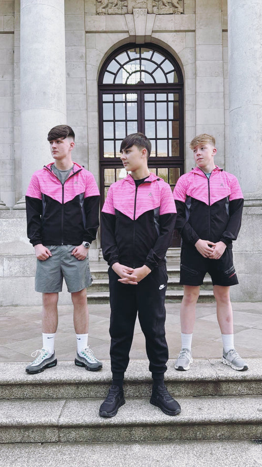 Neon pink breeze windbreaker